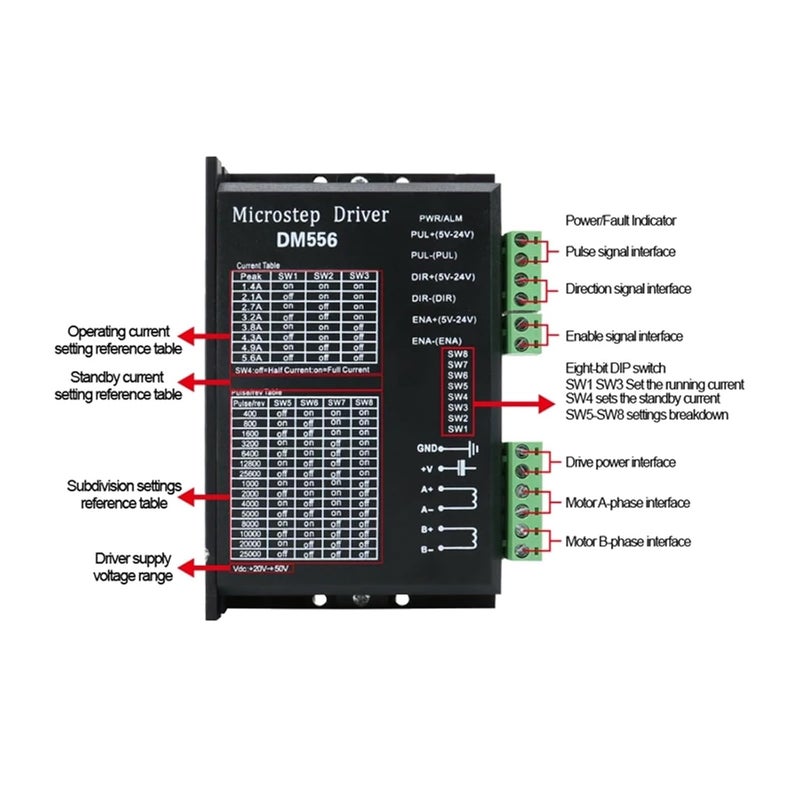 DM542 Stepper Motor Driver 9 42V 4A 20 50V 4 2A 5 6A for Nema17 Nema23 Nema24 - Image 4